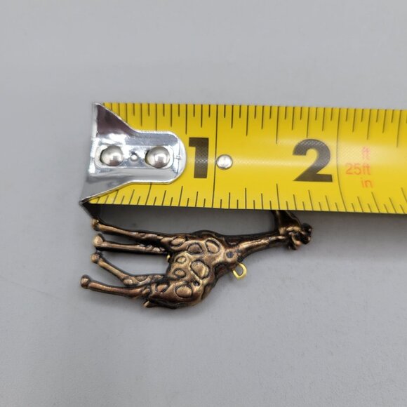 Brass Giraffe and Elephant Charms Pendants Set Of 4 - Picture 5 of 5